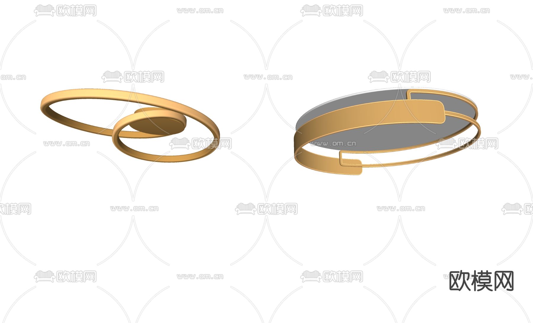 现代吸顶灯su模型下载（渲染图4）