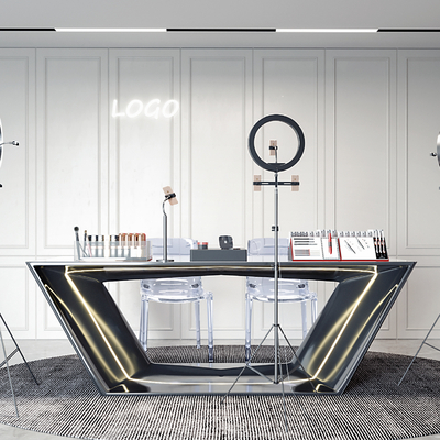  现代网红直播间su模型 