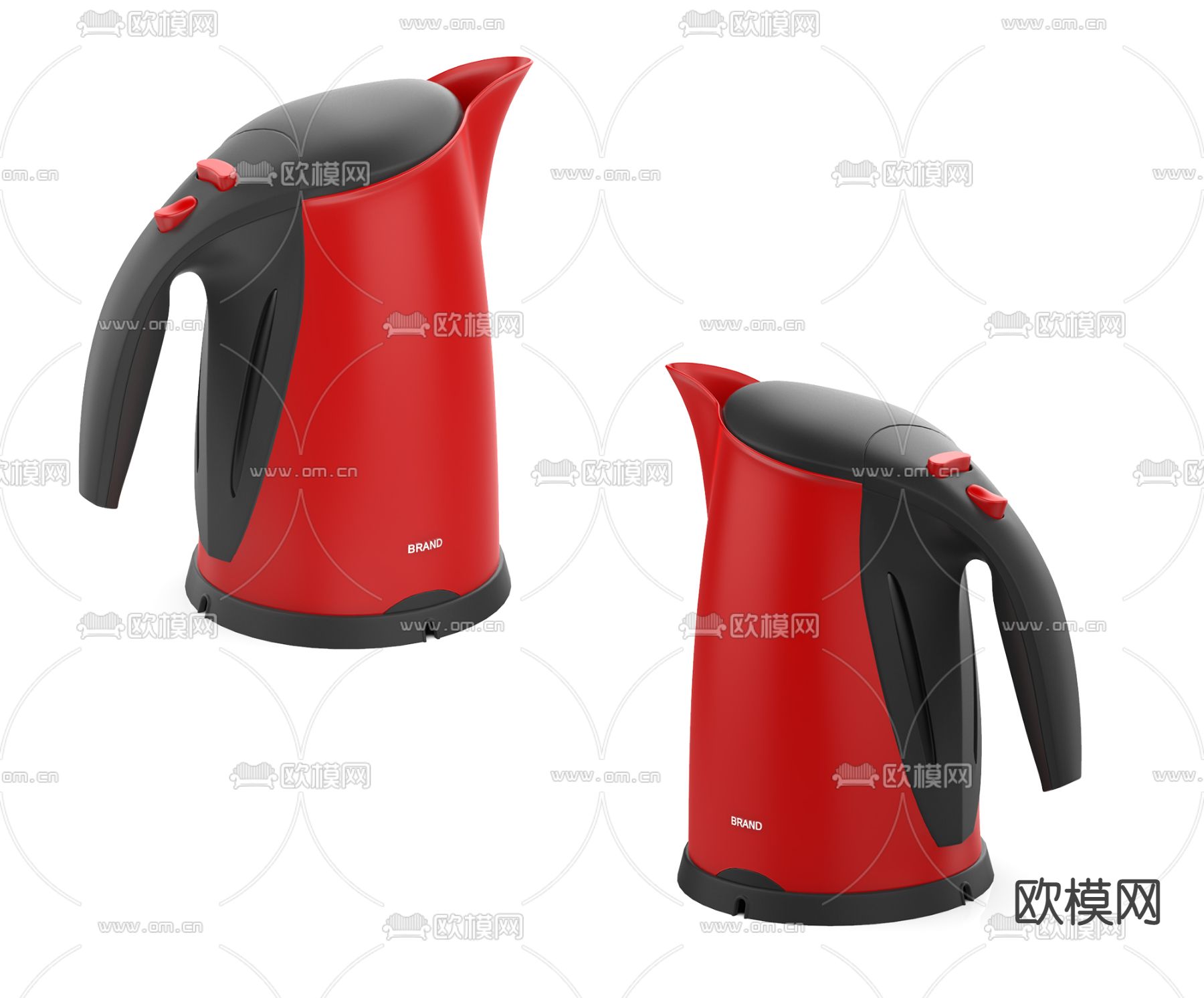 现代电热水壶3d模型下载