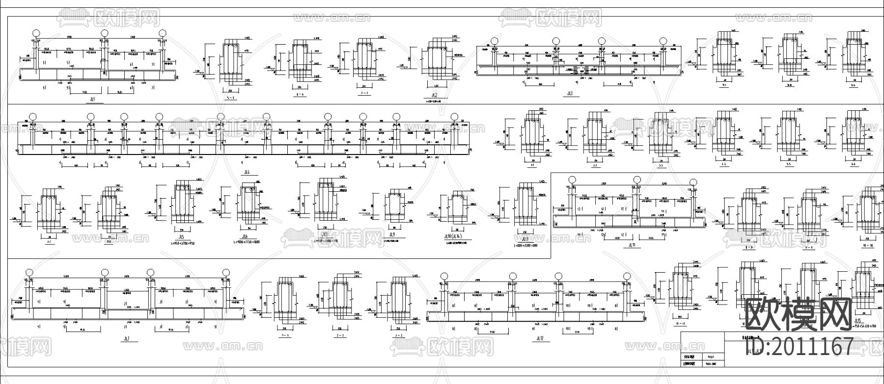 多层住宅结构cad图库下载（渲染图1）