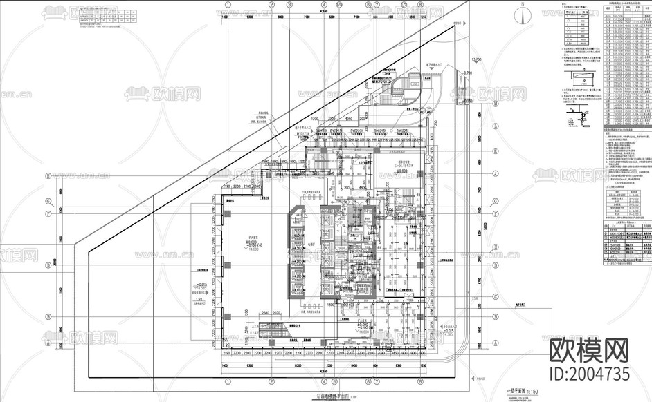 廣田總部大廈建筑cad施工圖下載(渲染圖7)