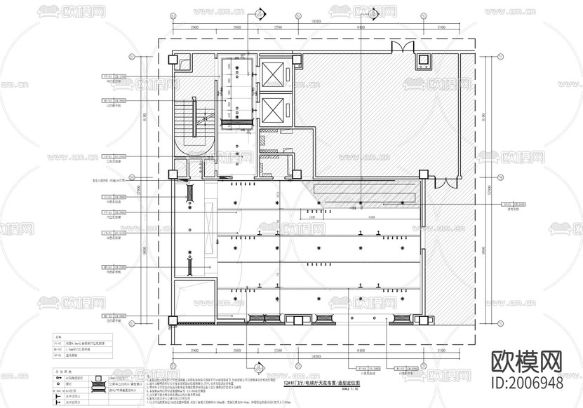 某公寓大堂公区CAD施工图下载(渲染图3)