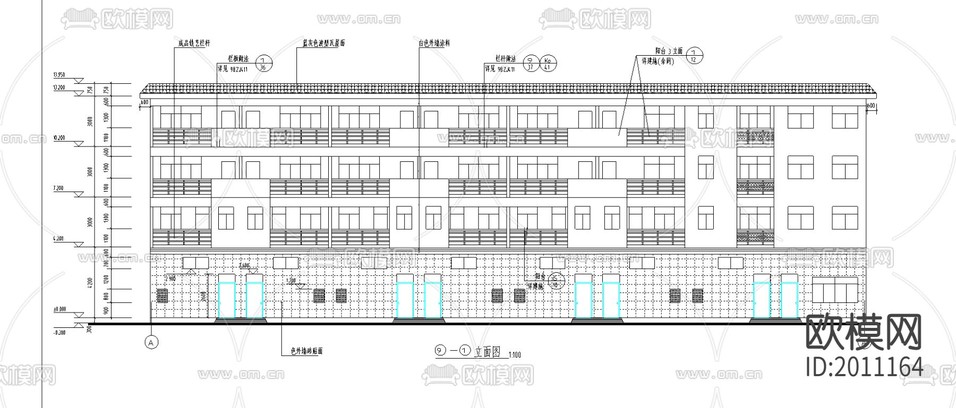 商鋪cad施工圖下載(渲染圖2)