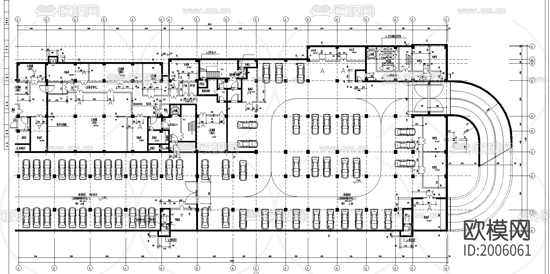 商业楼建筑CAD施工图下载（渲染图4）