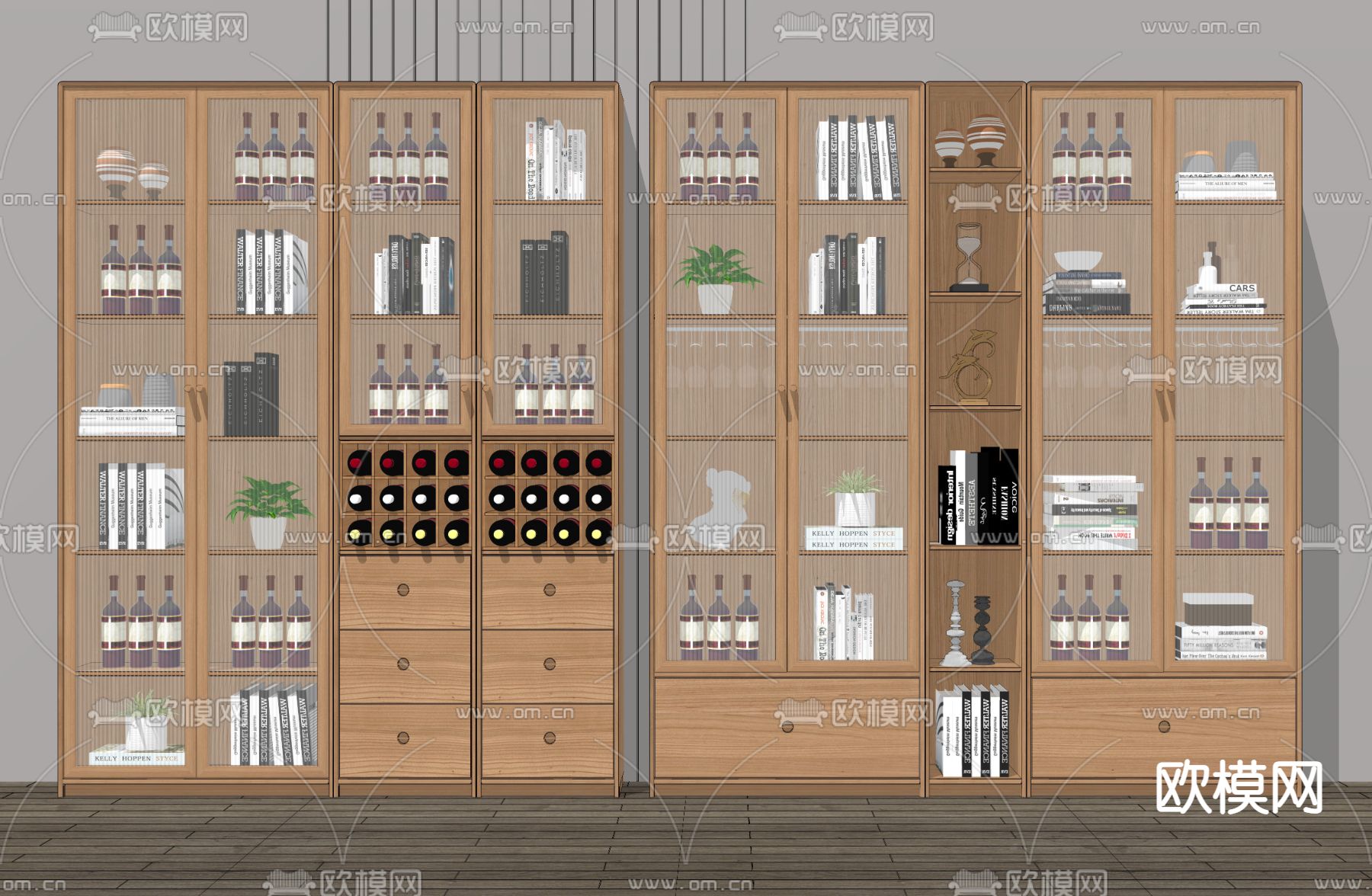 北欧酒柜su模型下载（渲染图2）