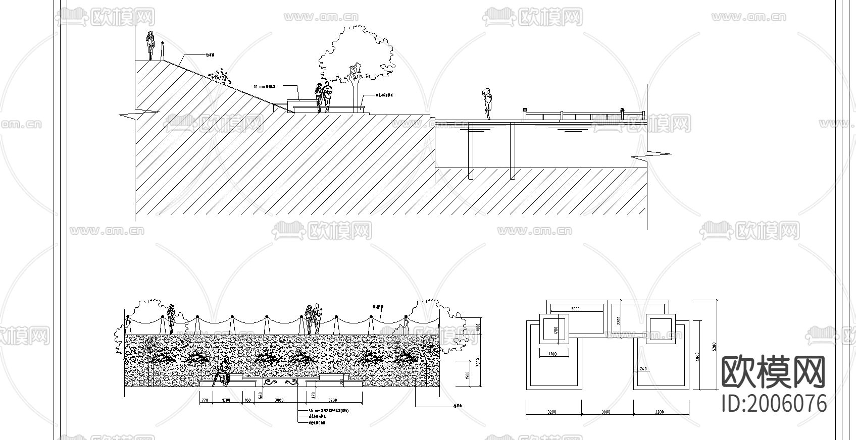 沙滩浴场CAD施工图下载（渲染图1）