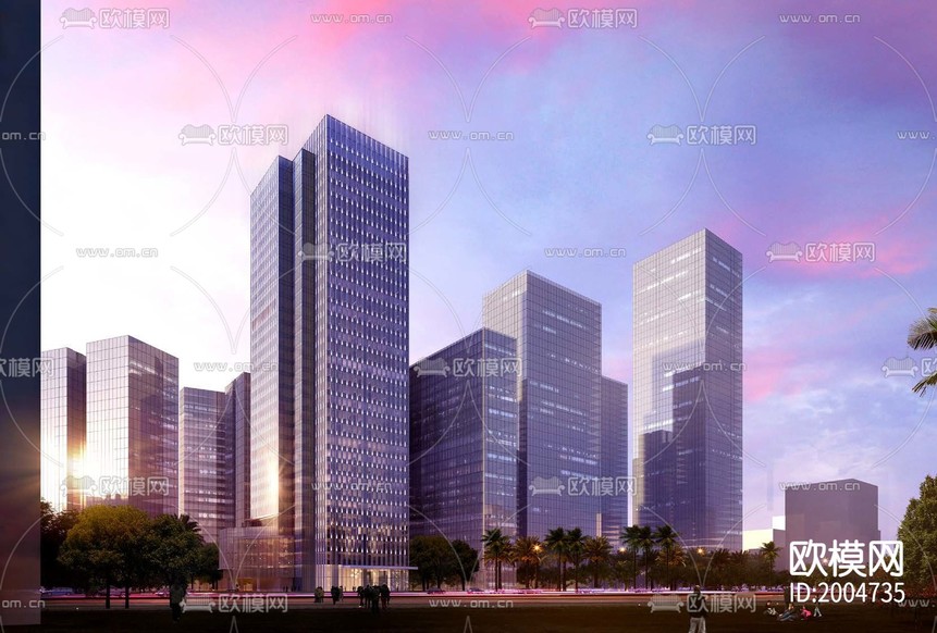 廣田總部大廈建筑cad施工圖下載(渲染圖2)