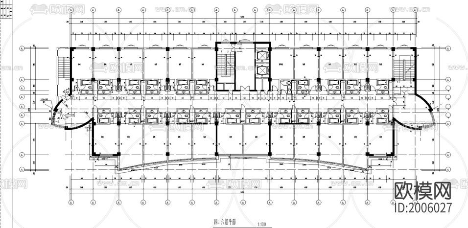 高檔酒店建筑CAD施工圖下載(渲染圖2)