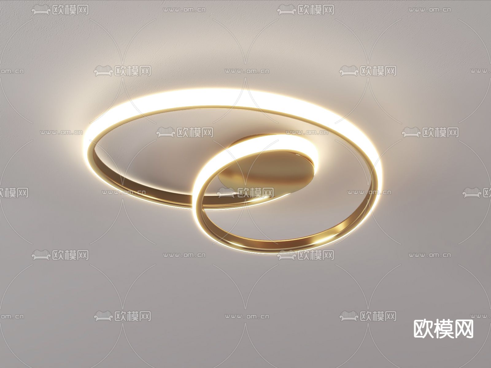 现代吸顶灯su模型下载（渲染图3）