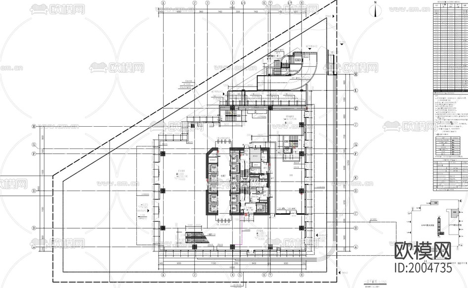 廣田總部大廈建筑cad施工圖下載(渲染圖10)
