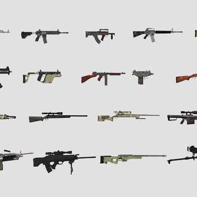  现代枪械武器su模型 