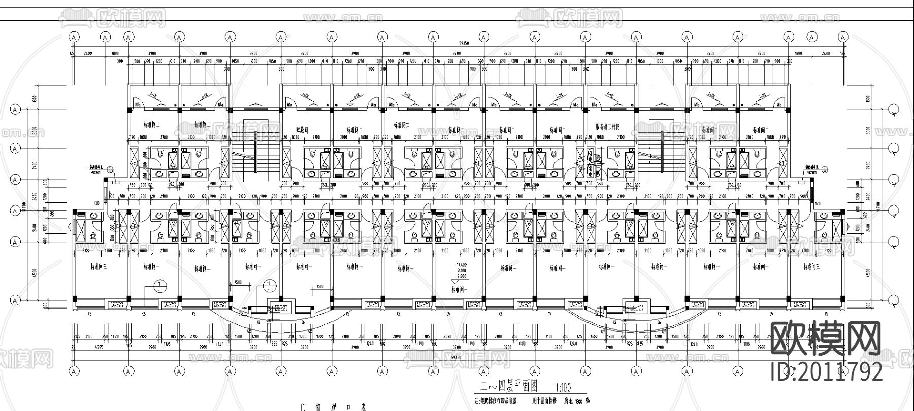 商务综合楼cad施工图下载（渲染图3）