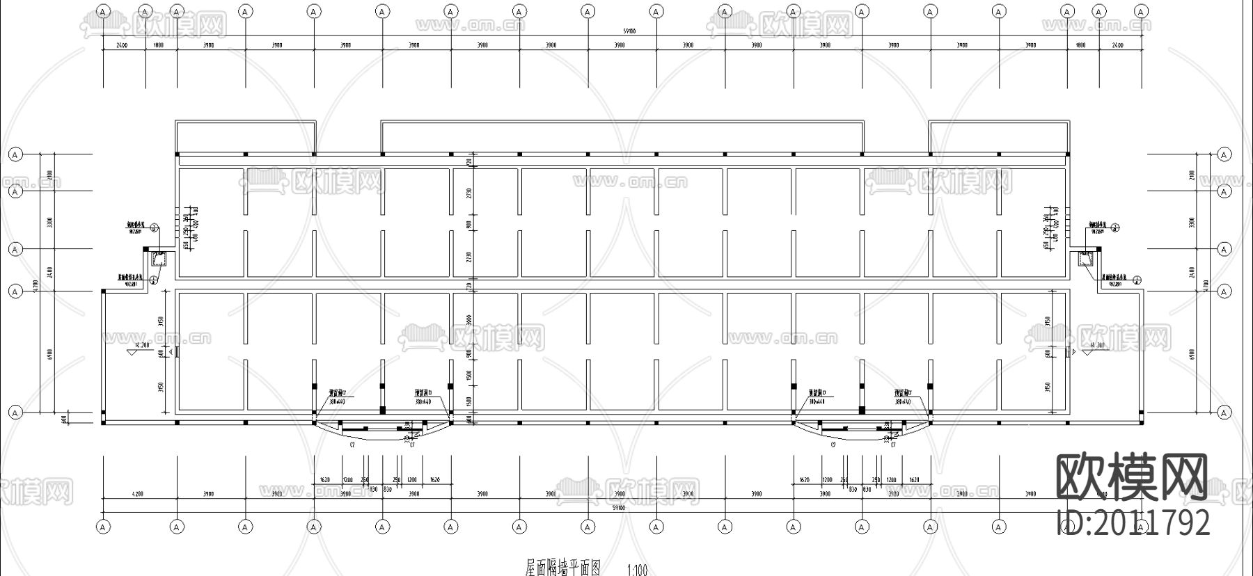 商务综合楼cad施工图下载（渲染图5）