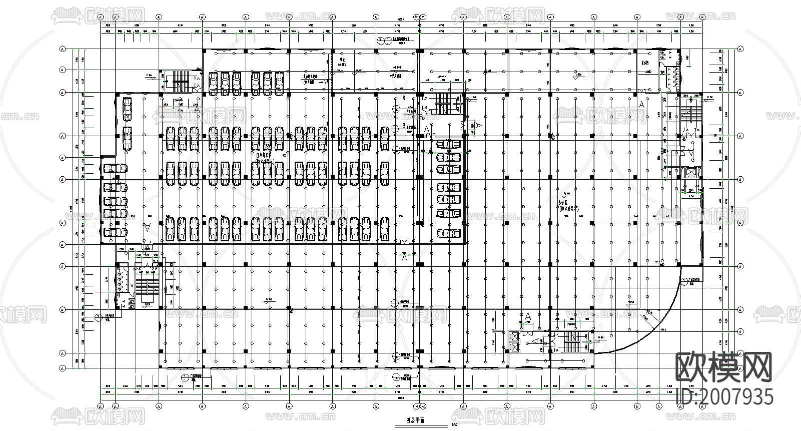 商业大厦建筑施工图下载（渲染图2）