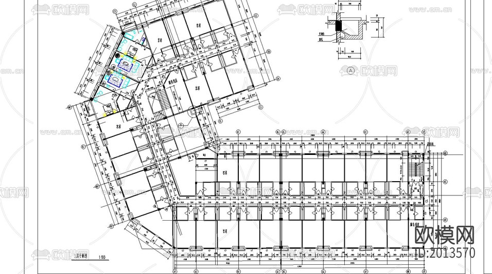 酒店建筑cad施工圖下載(渲染圖2)