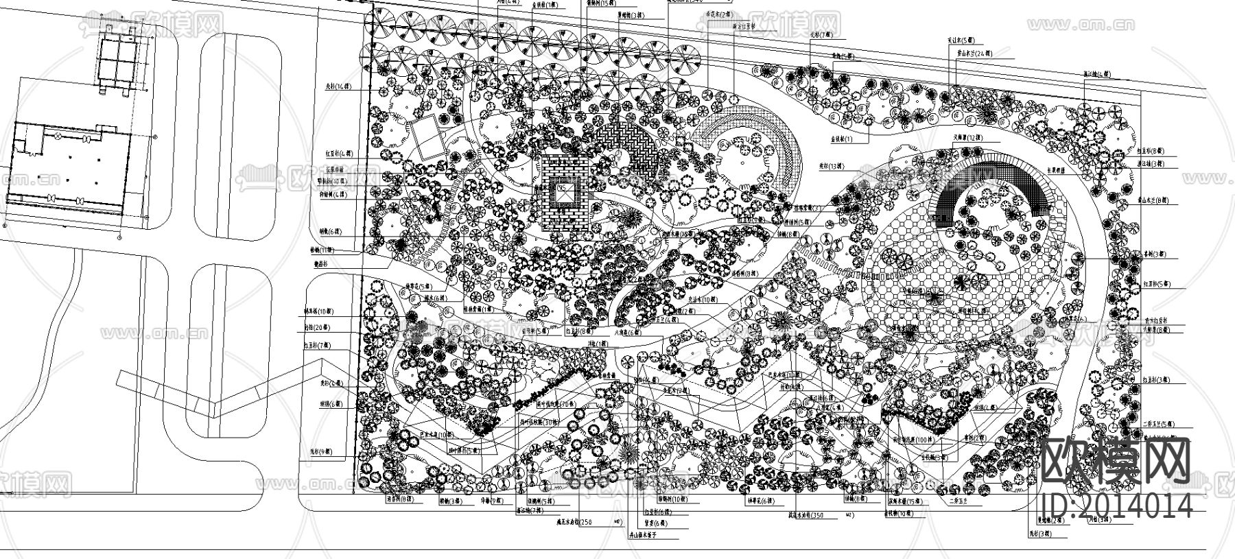 植物园绿化景观cad施工图下载（渲染图1）