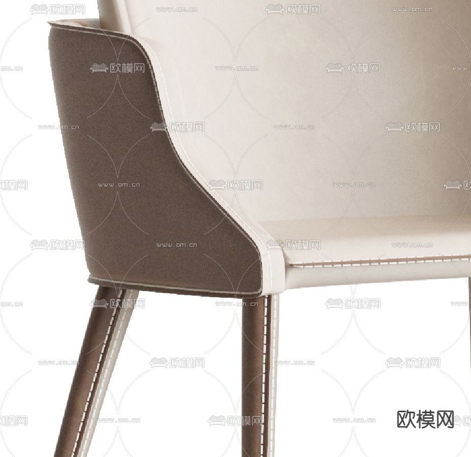 Cor 现代皮革餐椅单椅3d模型下载（渲染图2）