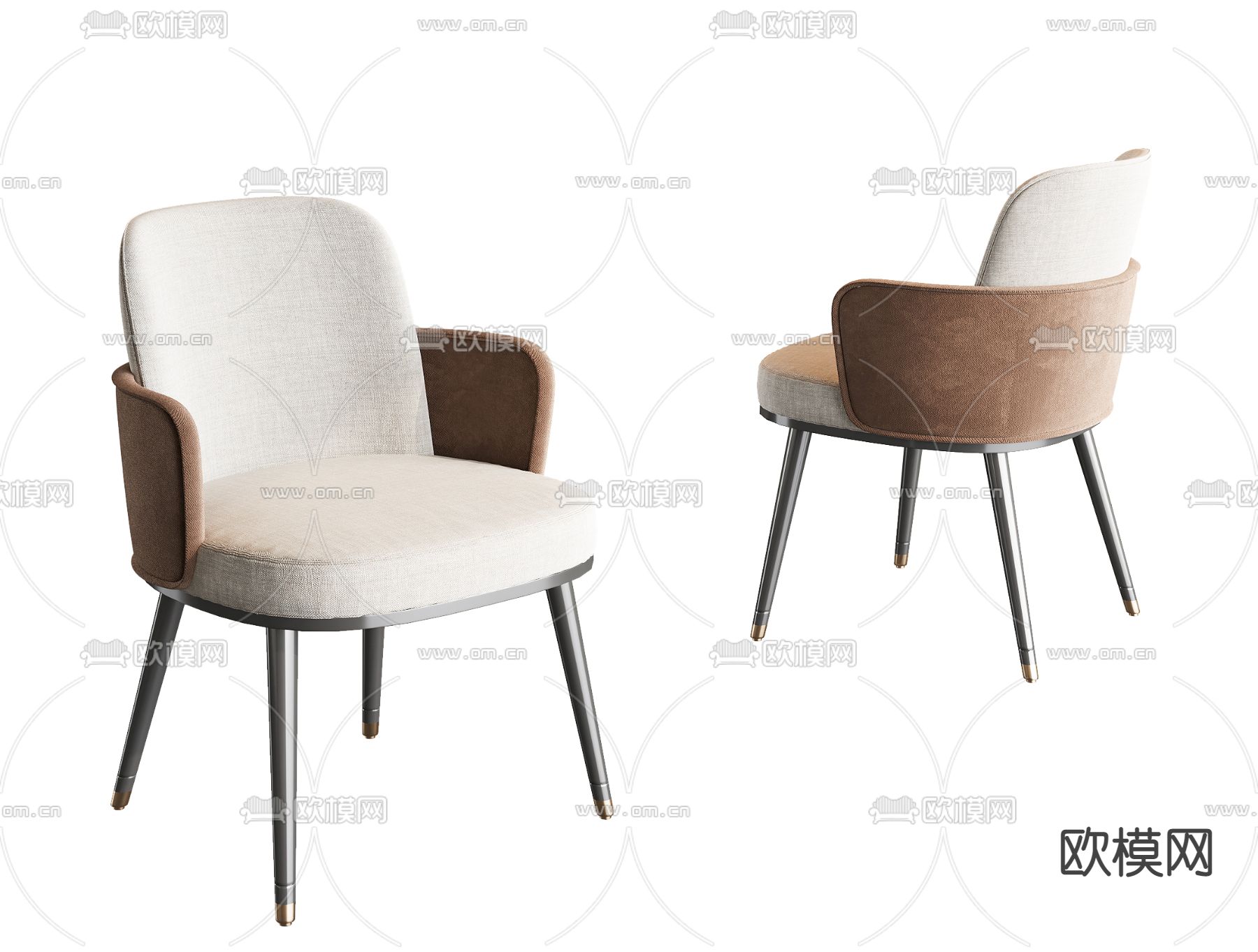 现代餐椅su模型下载（渲染图1）