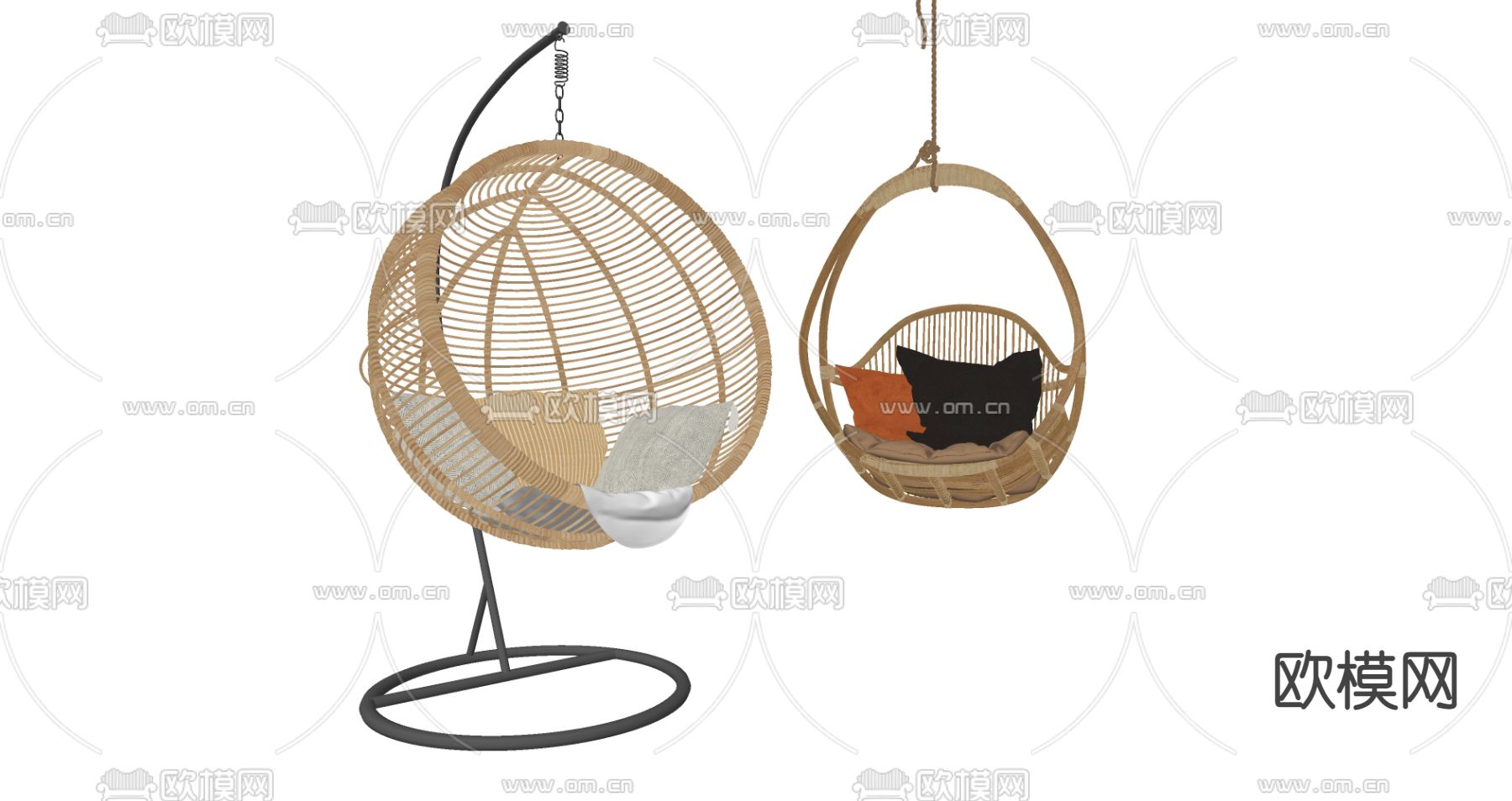 现代吊椅su模型