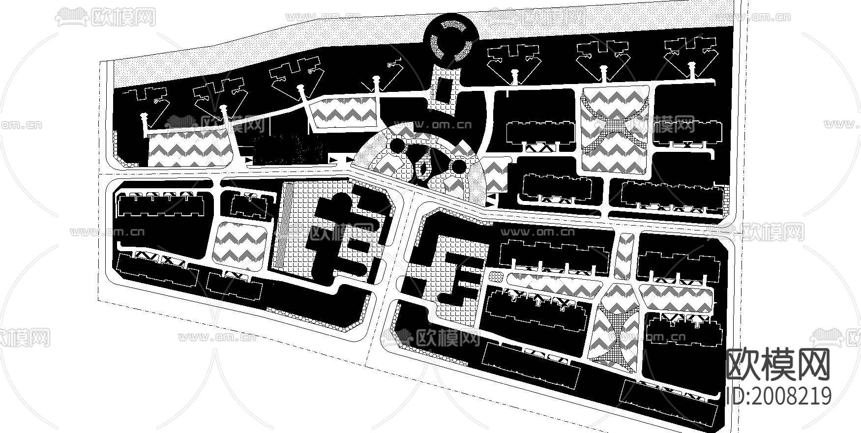 小区规划cad施工图下载