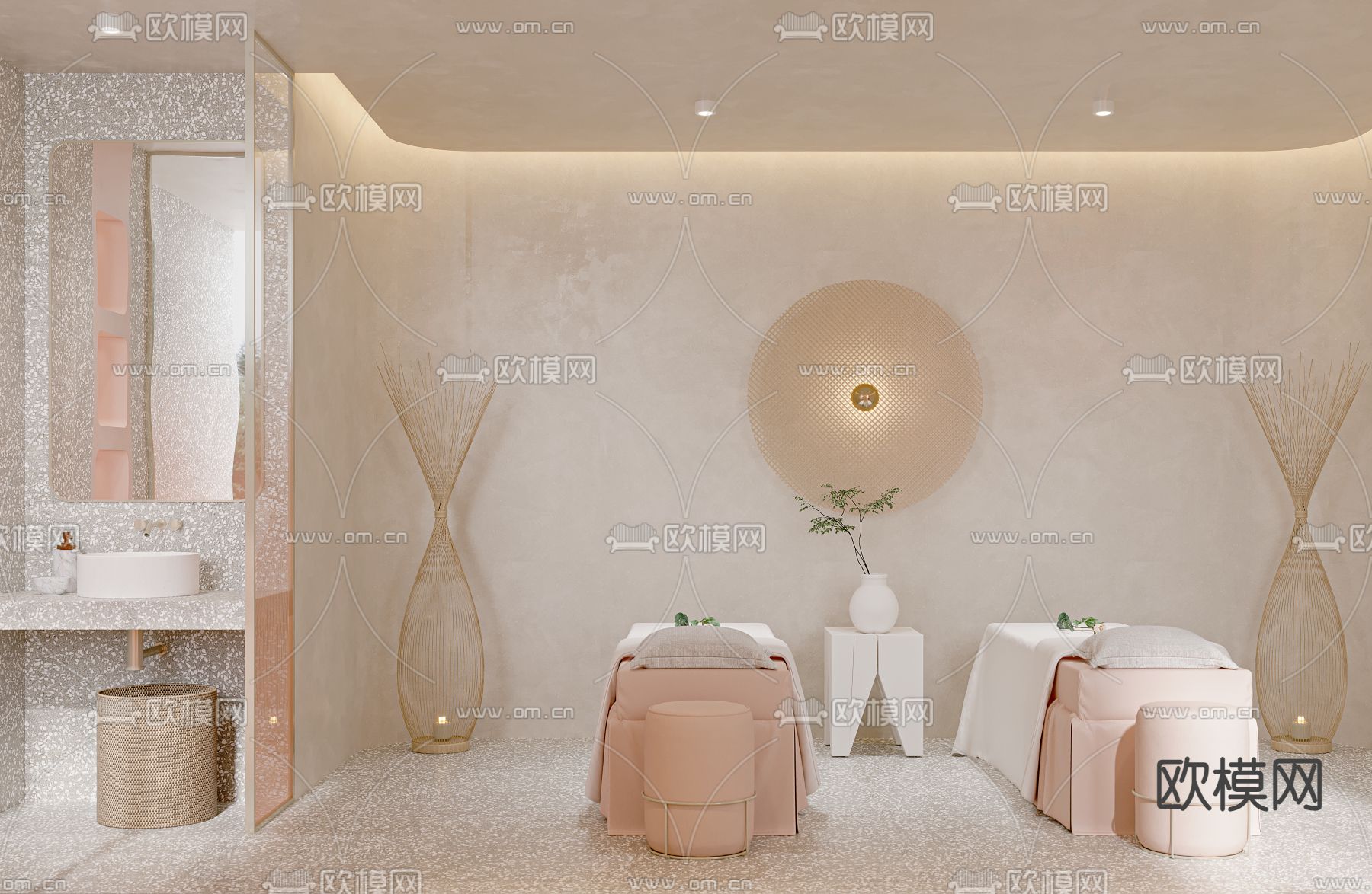 现代SPA护理间3d模型下载（渲染图5）