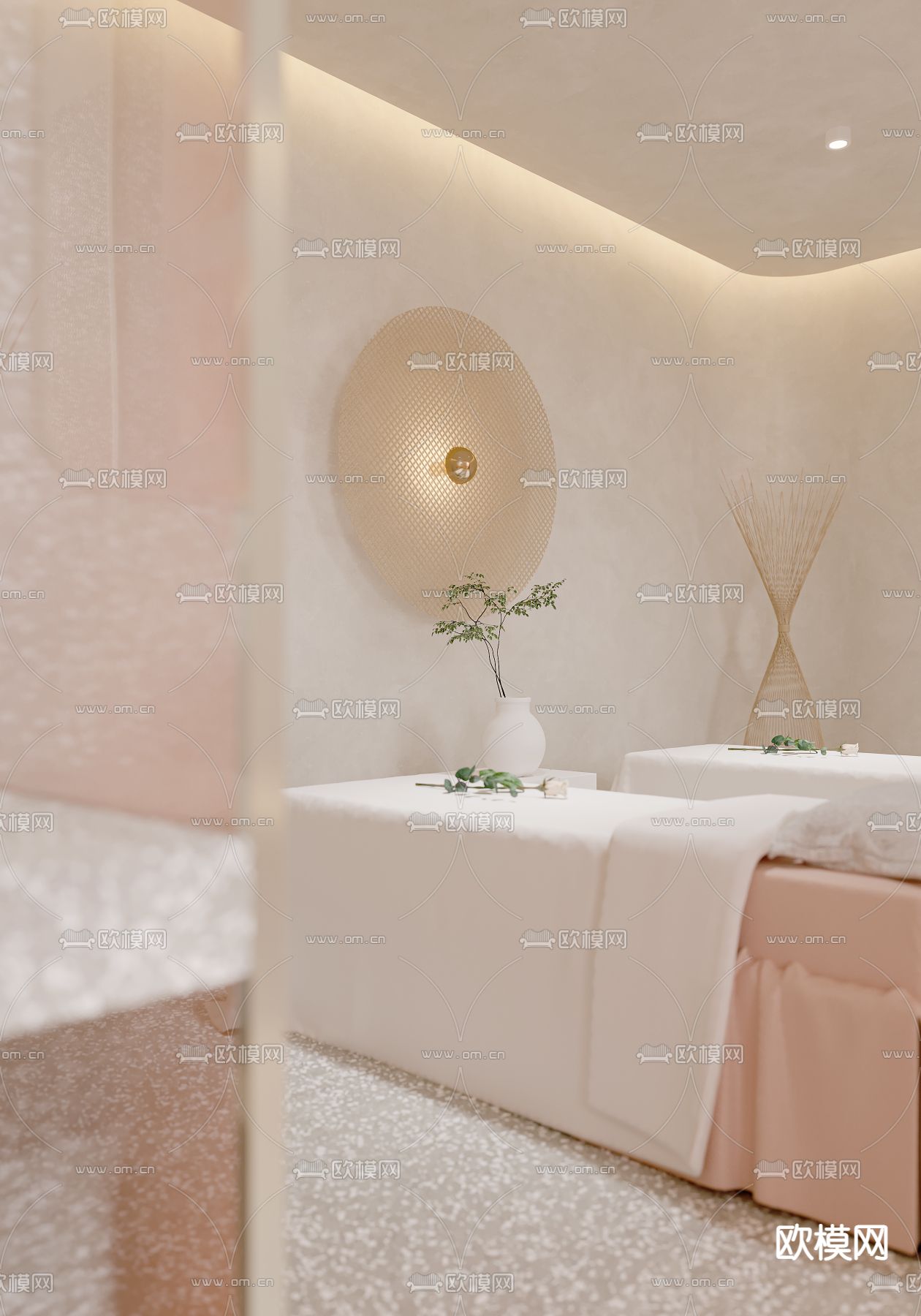 现代SPA护理间3d模型下载（渲染图3）