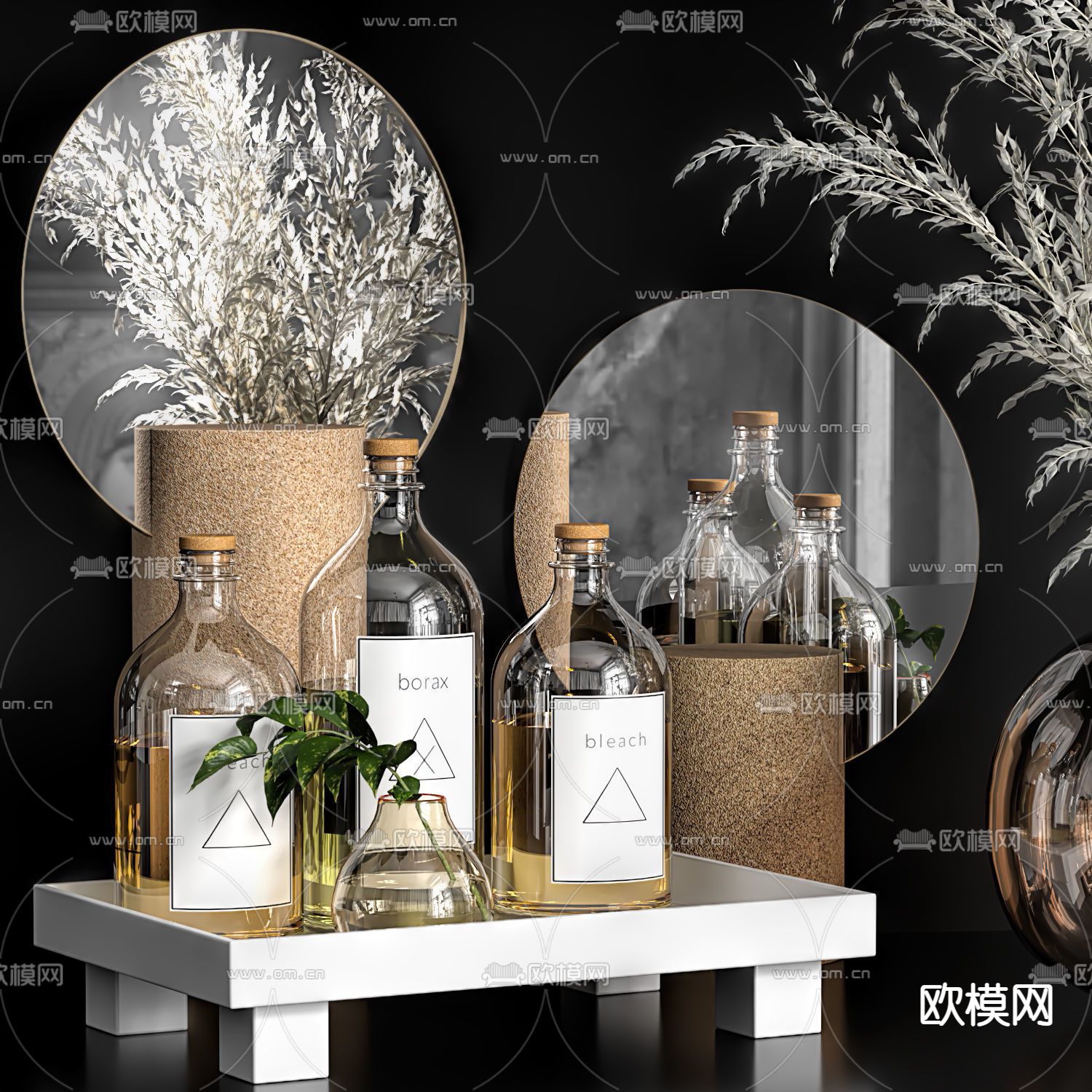 现代香薰护肤洗涤日用3d模型下载（渲染图3）