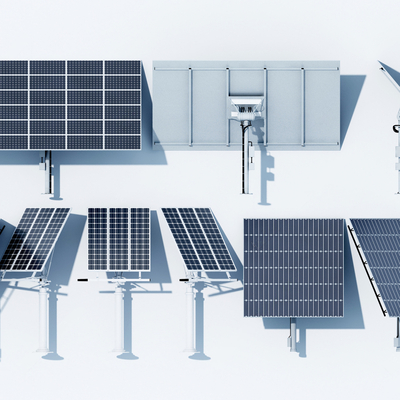  现代太阳能板su模型 