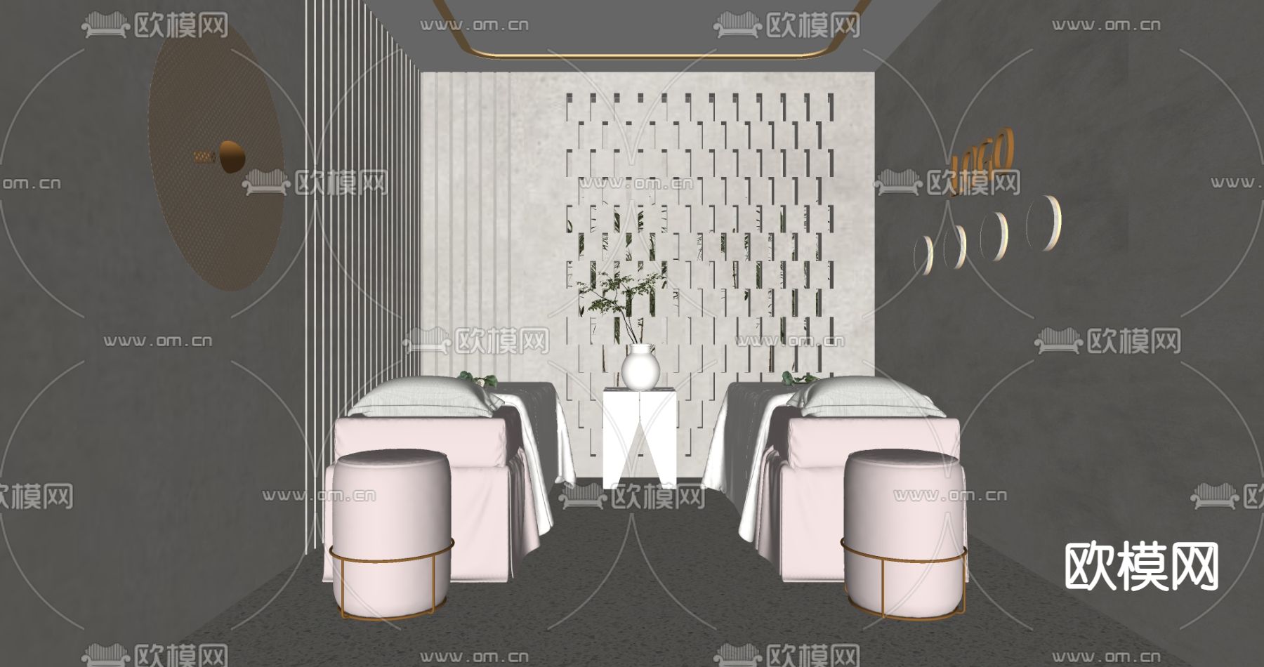 侘寂风SPA护理间3d模型