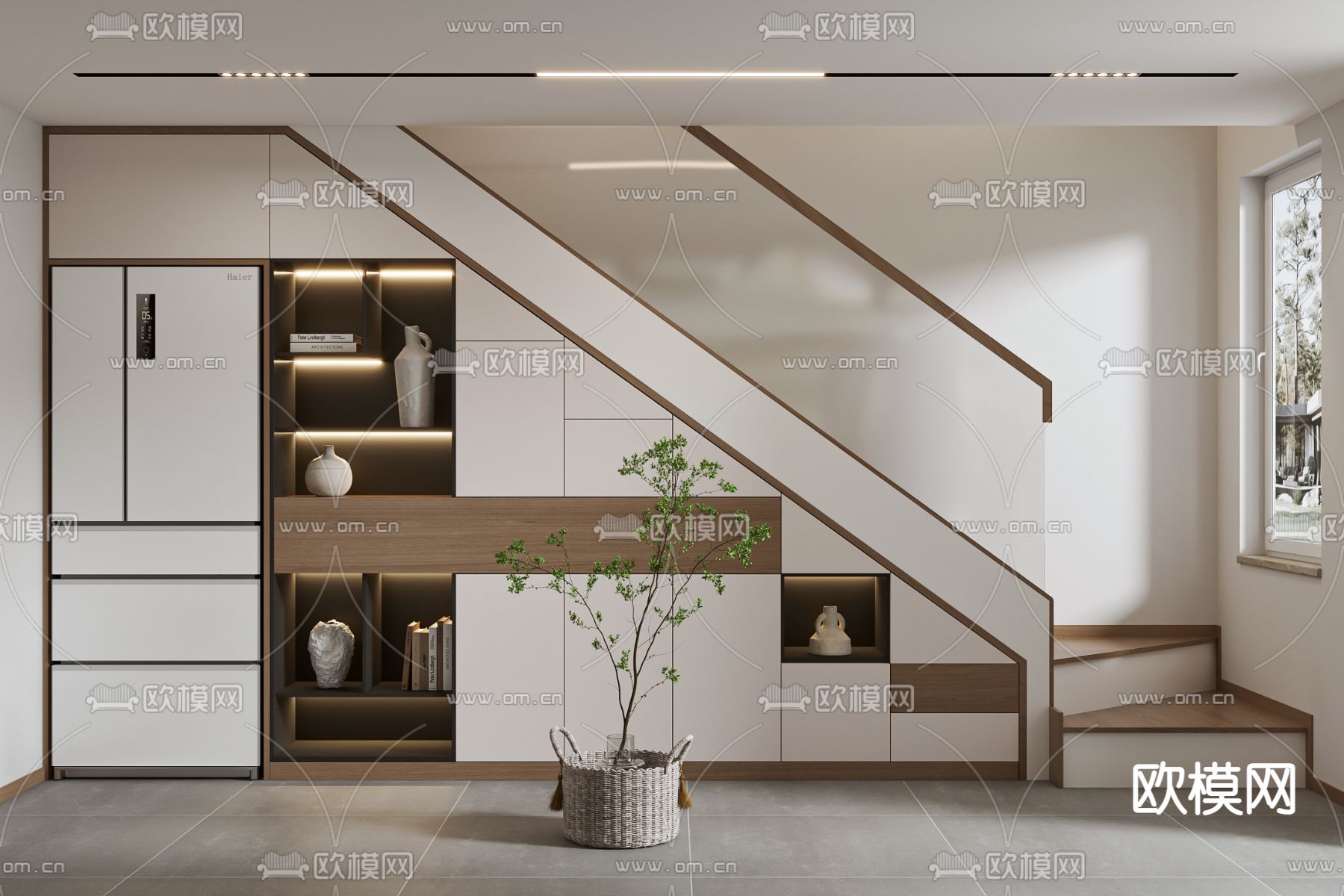 现代楼梯柜3d模型