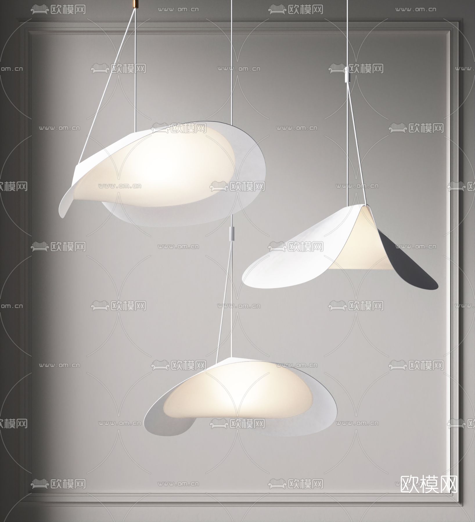 现代创意吊灯3d模型下载