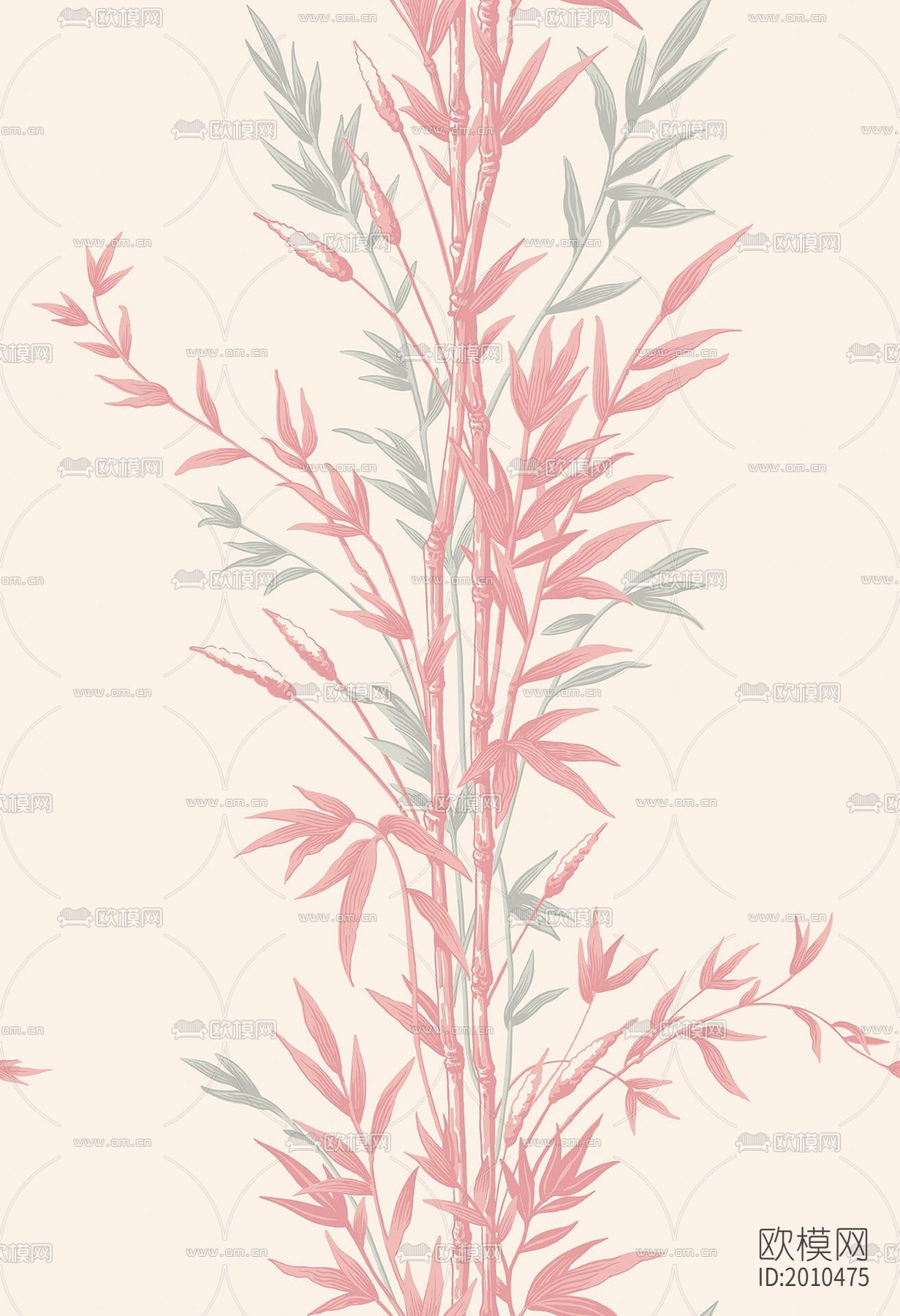 竹子竹叶印花壁纸下载