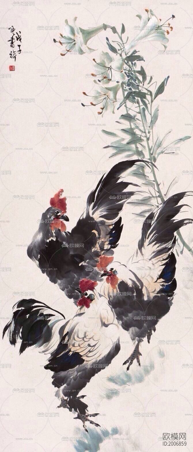 家禽山水画下载（渲染图9）