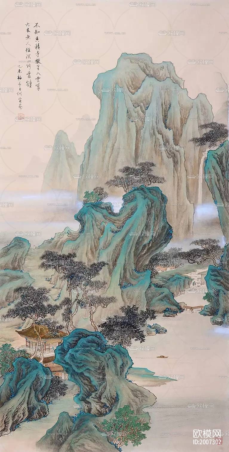 水墨山水画下载（渲染图1）