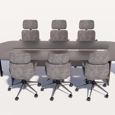  现代会议桌椅su模型 