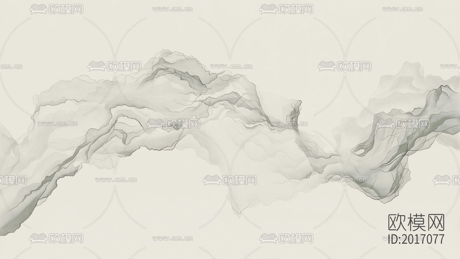 新中式抽象山水壁纸下载（渲染图1）