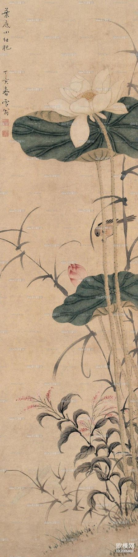 水墨素荷下载（渲染图5）