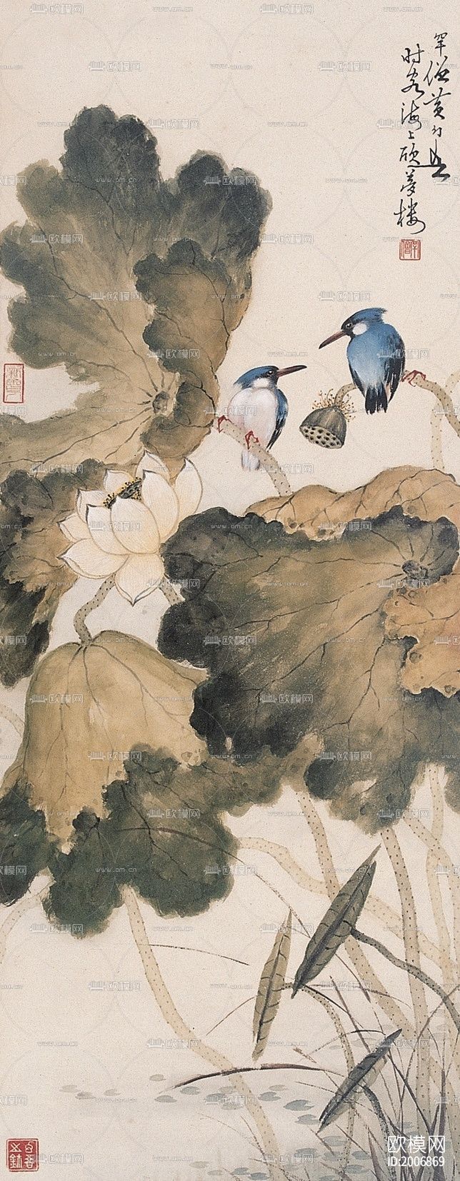 水墨素荷下载（渲染图6）