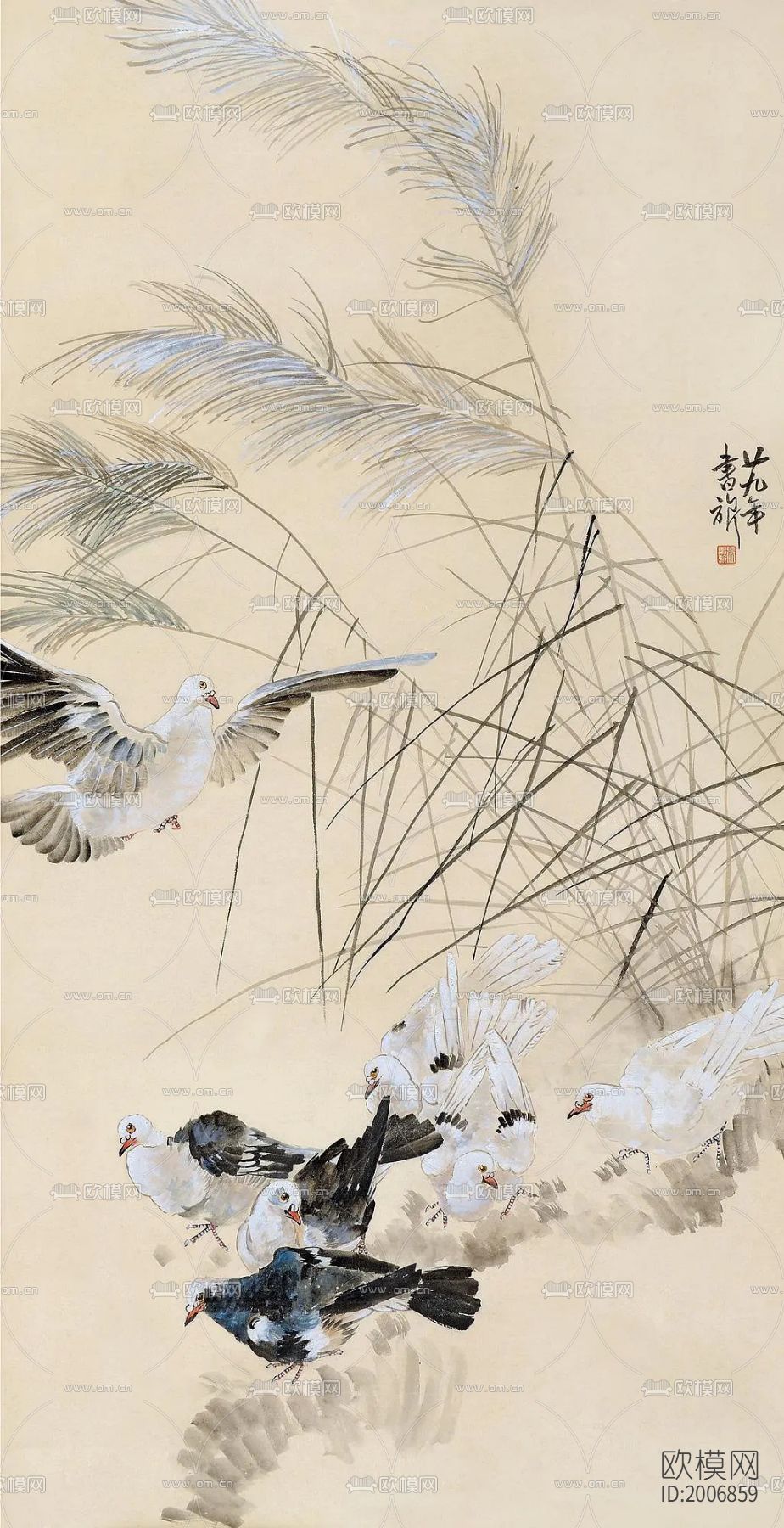 家禽山水画下载（渲染图8）