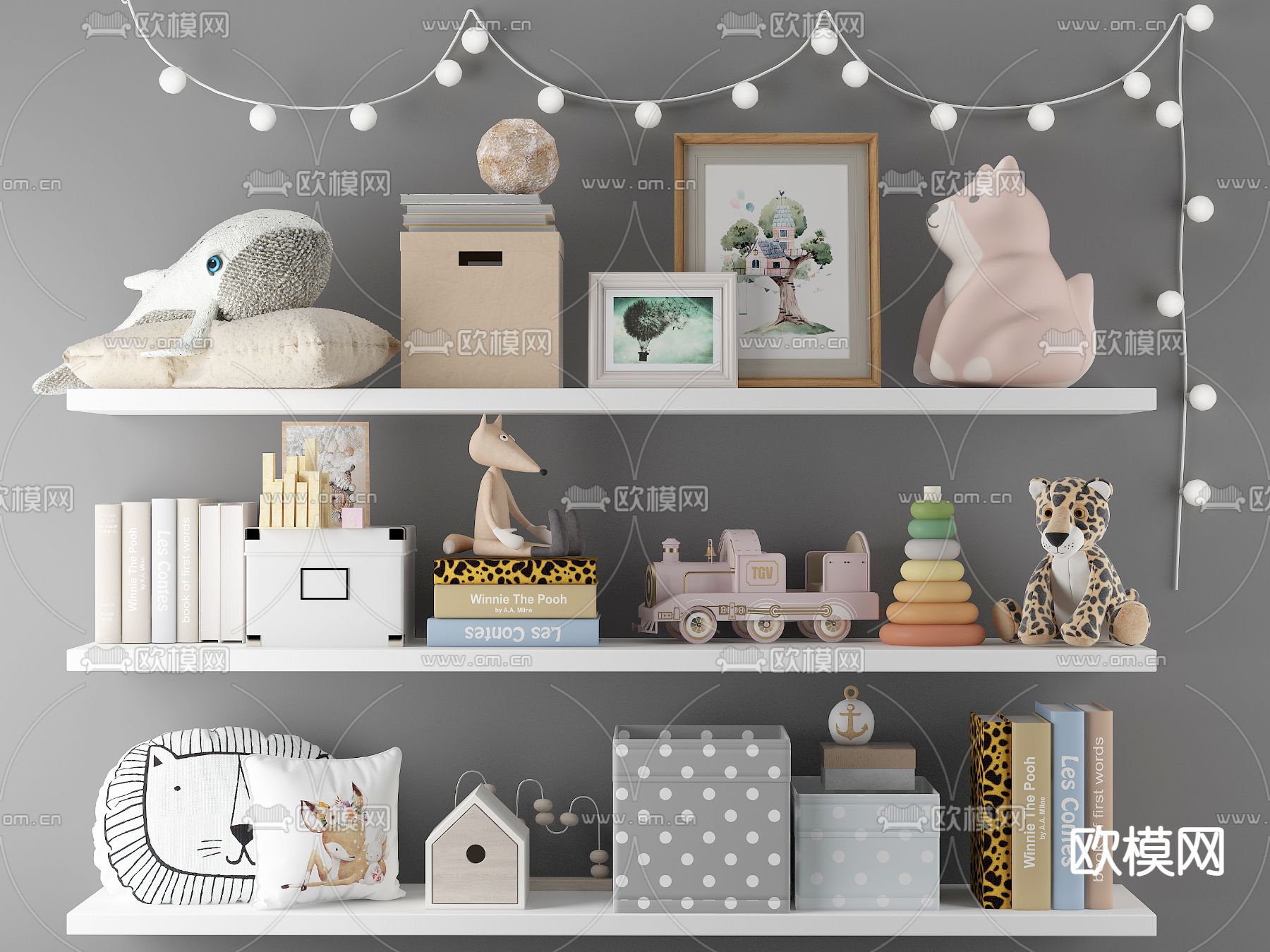 现代儿童摆件玩具公仔3d模型下载