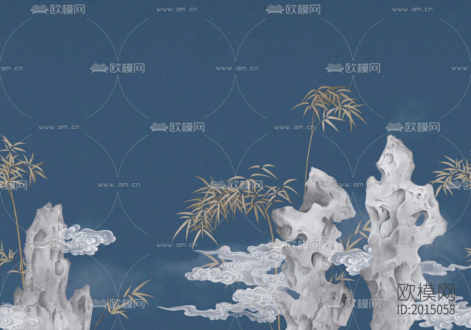 新中式竹林壁纸下载（渲染图3）