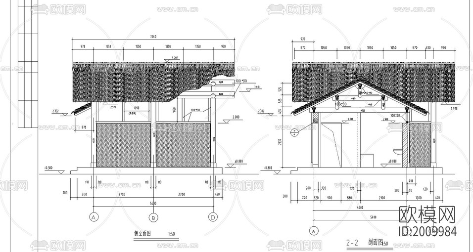 公园景观cad施工图下载(渲染图2)
