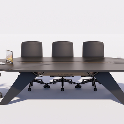  现代会议桌椅su模型 