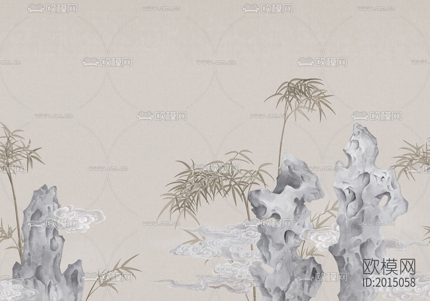 新中式竹林壁纸下载（渲染图6）