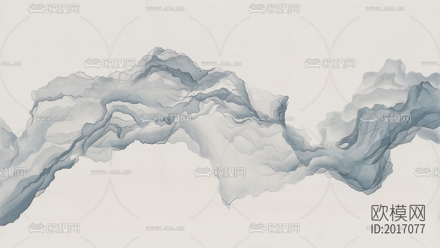 新中式抽象山水壁纸下载（渲染图2）