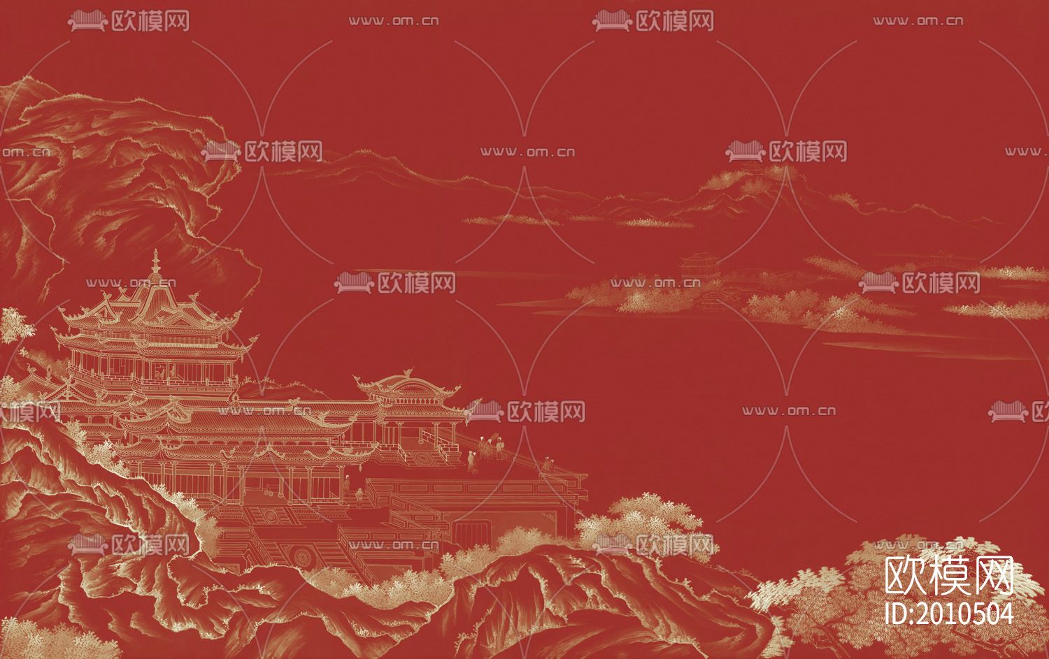 中式山水壁纸下载（渲染图5）