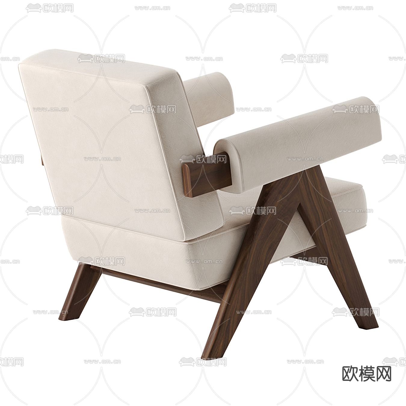 Cassina 布艺休闲椅3d模型下载（渲染图2）