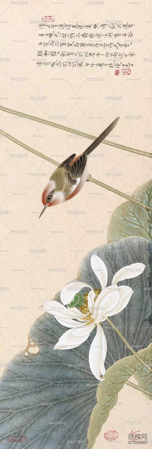 水墨素荷下载（渲染图1）