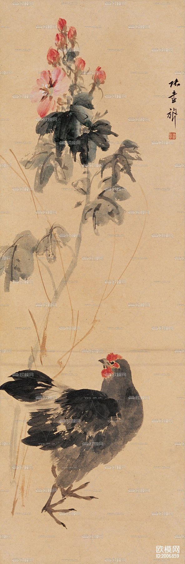 家禽山水画下载（渲染图2）