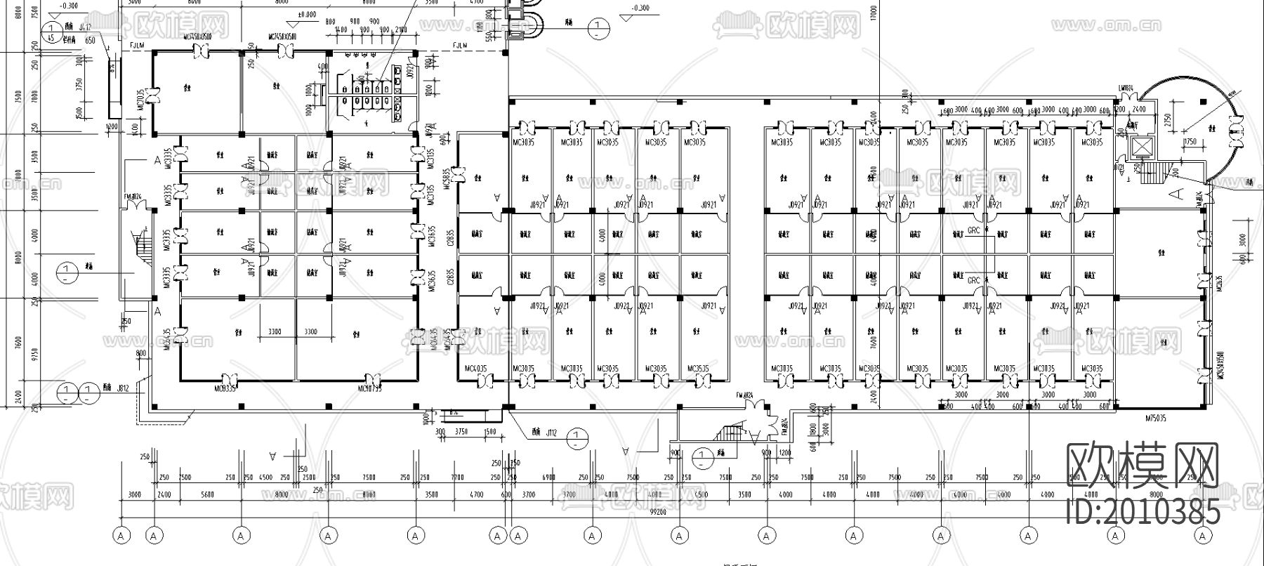 商业广场cad施工图下载（渲染图2）